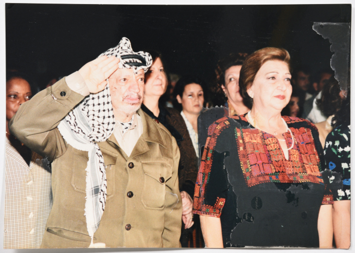 Yaser ʿarafat and Najla' Yassin.