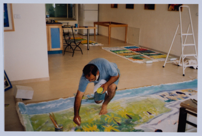 A Photograph from Rehearsals and Performances of "The Adventures of Khadra",  a Puppet Play by al-Kasaba Theatre, 2002-03