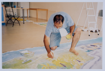 A Photograph from Rehearsals and Performances of "The Adventures of Khadra",  a Puppet Play by al-Kasaba Theatre, 2002-03
