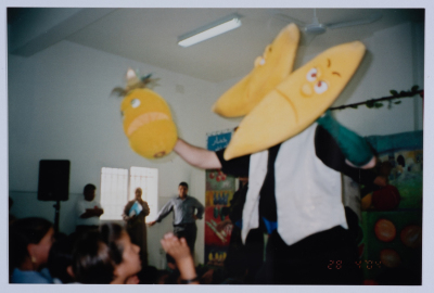 A Photograph from Rehearsals and Performances of "The Adventures of Khadra",  a Puppet Play by al-Kasaba Theatre, 2002-03
