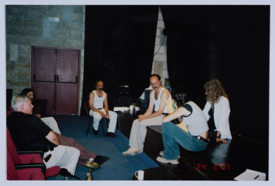 A Photograph from Rehearsals and Performances of "The Adventures of Khadra",  a Puppet Play by al-Kasaba Theatre, 2002-03