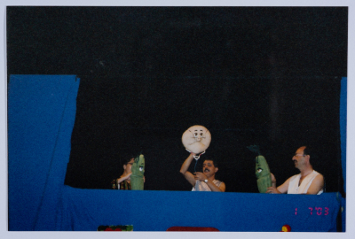 A Photograph from Rehearsals and Performances of "The Adventures of Khadra",  a Puppet Play by al-Kasaba Theatre, 2002-03