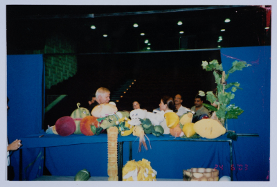 A Photograph from Rehearsals and Performances of "The Adventures of Khadra",  a Puppet Play by al-Kasaba Theatre, 2002-03