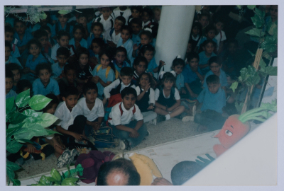 A Photograph from Rehearsals and Performances of "The Adventures of Khadra",  a Puppet Play by al-Kasaba Theatre, 2002-03