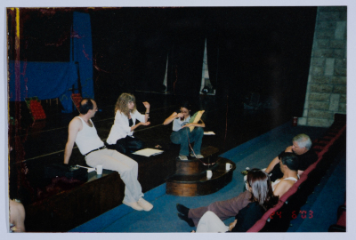 A Photograph from Rehearsals and Performances of "The Adventures of Khadra",  a Puppet Play by al-Kasaba Theatre, 2002-03