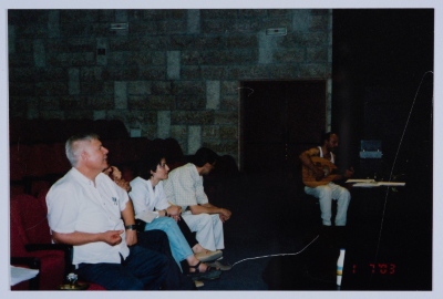 A Photograph from Rehearsals and Performances of "The Adventures of Khadra",  a Puppet Play by al-Kasaba Theatre, 2002-03