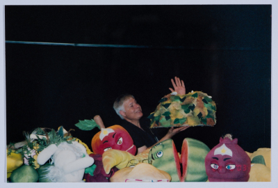 A Photograph from Rehearsals and Performances of "The Adventures of Khadra",  a Puppet Play by al-Kasaba Theatre, 2002-03