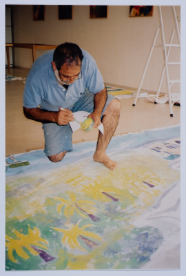 A Photograph from Rehearsals and Performances of "The Adventures of Khadra",  a Puppet Play by al-Kasaba Theatre, 2002-03