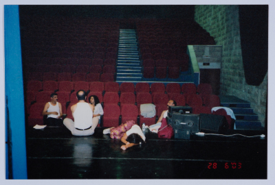 A Photograph from Rehearsals and Performances of "The Adventures of Khadra",  a Puppet Play by al-Kasaba Theatre, 2002-03