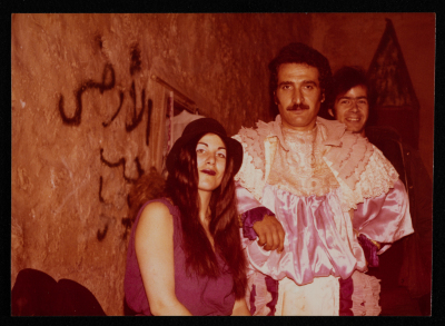هبط الملاك في بابل"، صورة من عرض مسرحي، مسرح القصبة، 1980"