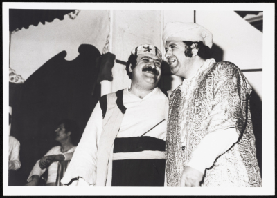 الفلاح والسلطان"، صورة من عرض مسرحي، مسرح القصبة، 1979"