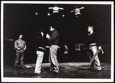 "Men Without Shadows", a Photograph of an Adapted Theatrical Performance at al-Kasaba Theatre, 1989
