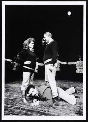 "Men Without Shadows", a Photograph of an Adapted Theatrical Performance at al-Kasaba Theatre, 1989
