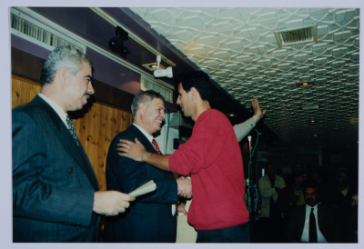 A Photograph of al-Muhajer's Cast Celebration, al-Kasaba Theatre, 1994
