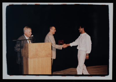 A Photograph of the Inauguration of al-Kasaba Theatre in Ramallah, 2000