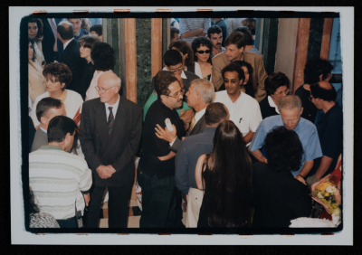 A Photograph of the Inauguration of al-Kasaba Theatre in Ramallah, 2000