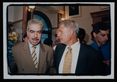 A Photograph of the Inauguration of al-Kasaba Theatre in Ramallah, 2000