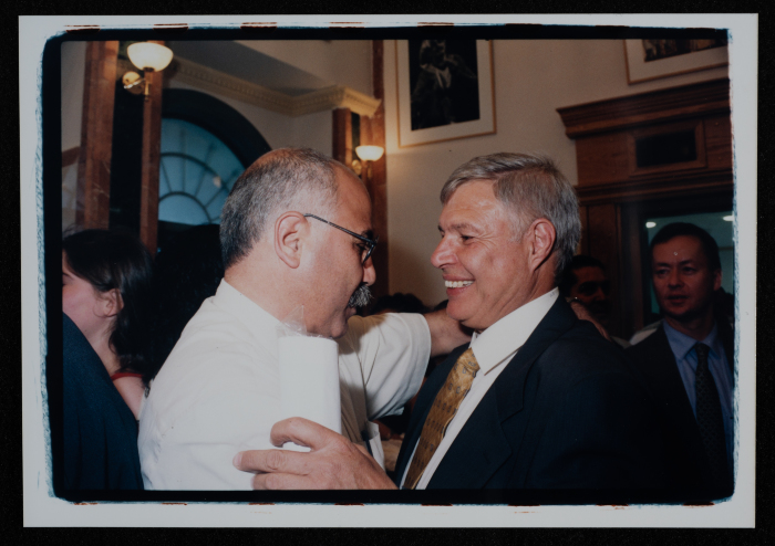 A Photograph of the Inauguration of al-Kasaba Theatre in Ramallah, 2000