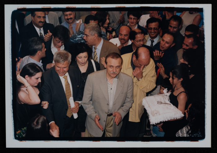 صورة من افتتاح مسرح القصبة في رام الله، 2000