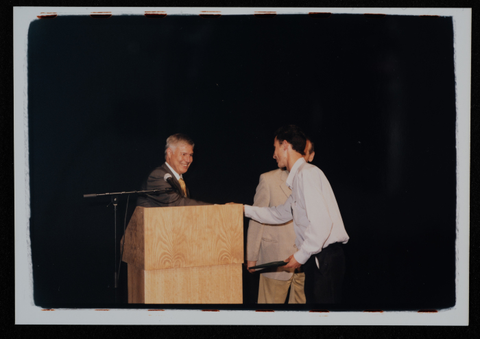 A Photograph of the Inauguration of al-Kasaba Theatre in Ramallah, 2000