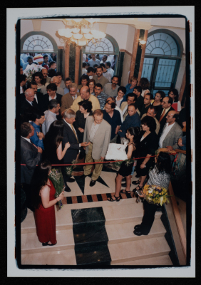 A Photograph of the Inauguration of al-Kasaba Theatre in Ramallah, 2000