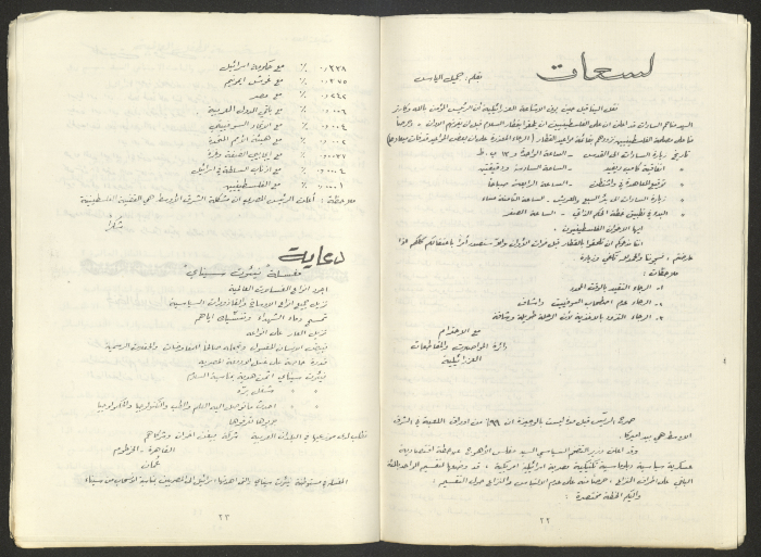 A Brochure Issued by the Arab Students' Committee in Tel Aviv University