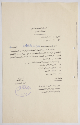 A Letter from the Union of Charitable Societies in Jerusalem to al-Bireh Women