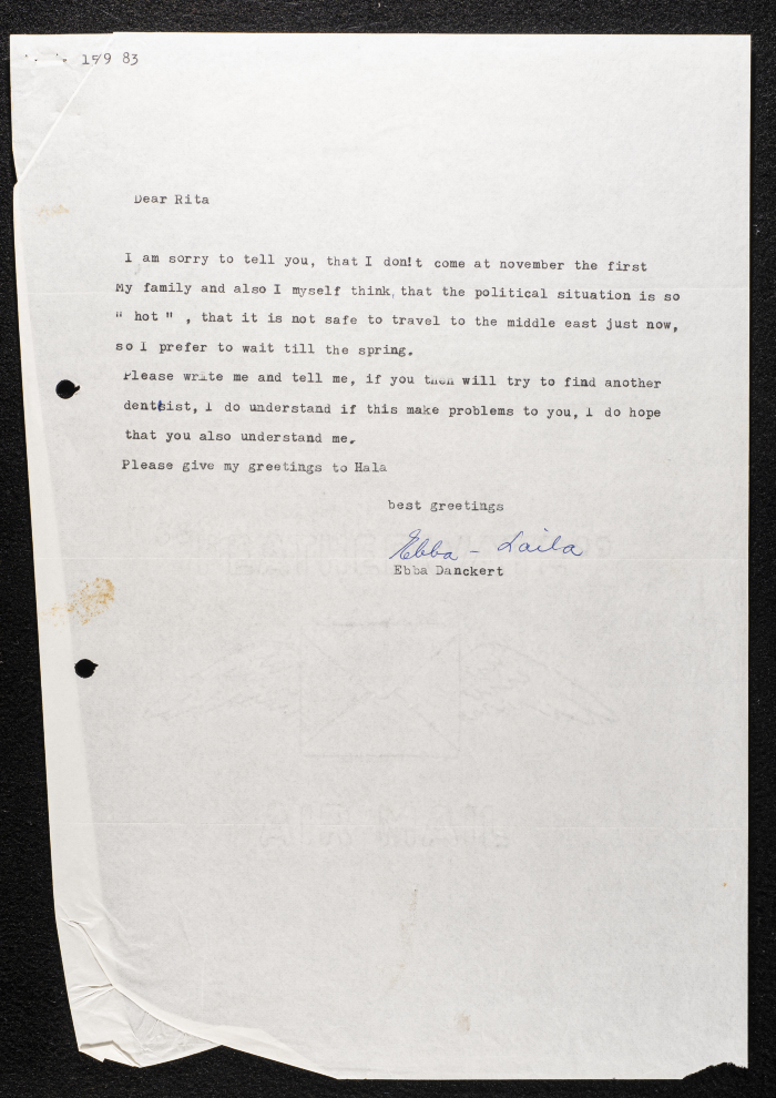 مراسلات جمعية سيدات بيرزيت الخيرية