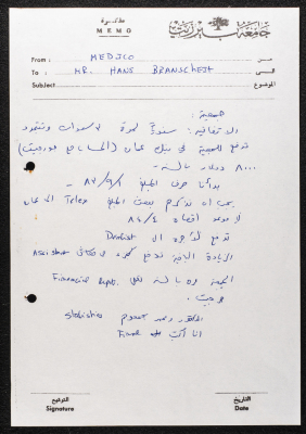 The Birzeit Women Charitable Society Correspondence
