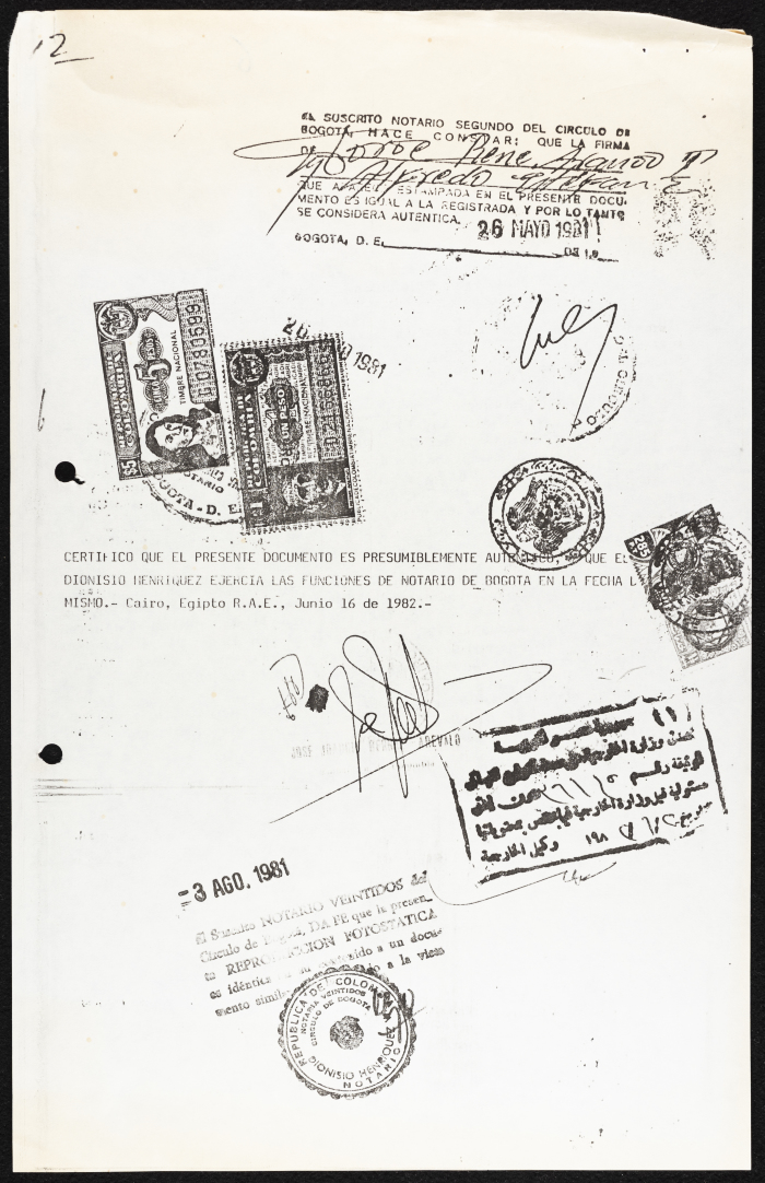 A Certificate Issued to Dr Samir Askar by the Colombian College of Dentistry