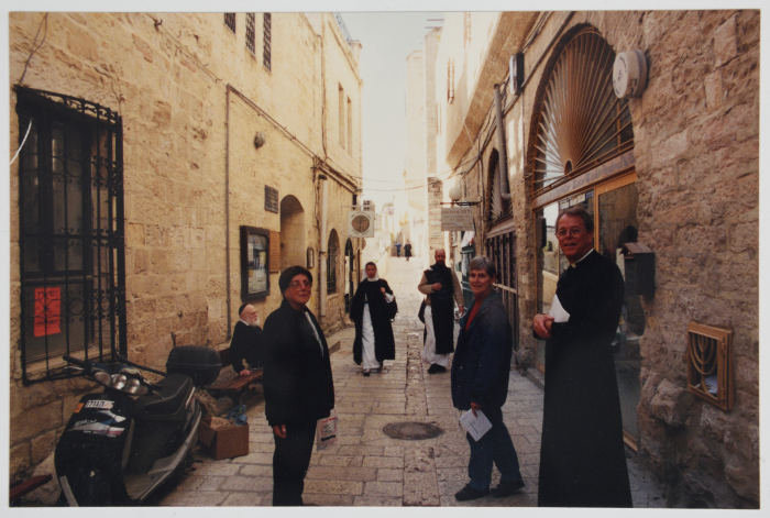 Salwa Ashrawi in the Old City of Jerusalem