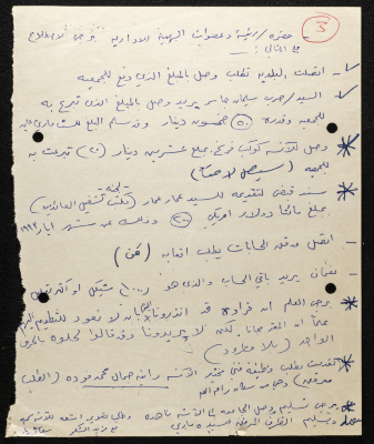 A Letter from Suʿad Barbar to the Administrative Board of Birzeit Women
