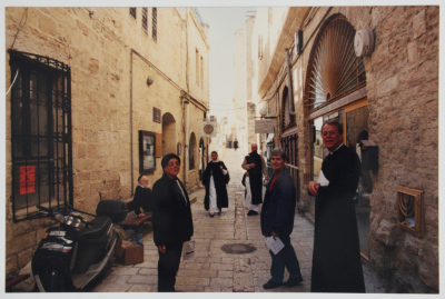Salwa Ashrawi in the Old City of Jerusalem