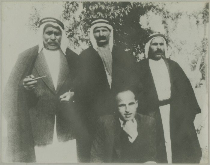 Men on a family visit