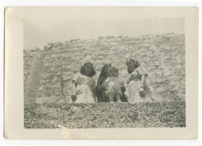 A family photograph; of a mother with her daughter and granddaughter
