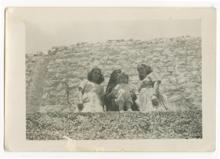 A family photograph; of a mother with her daughter and granddaughter