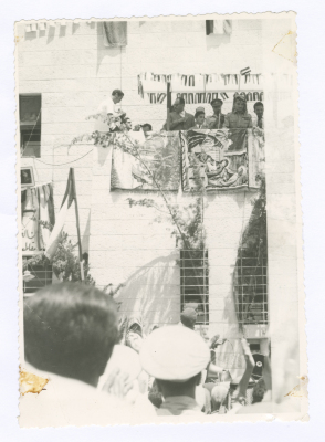 King Hussein giving a speech to the People of Jordan