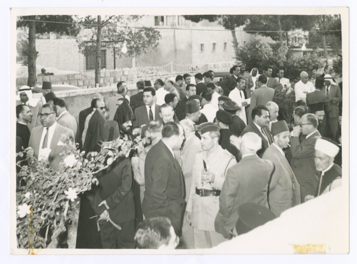 Sheikh of the Ta'amreh Family, member of the Jordanian House of Representatives and others at the Egyptian Consulate in Jerusalem