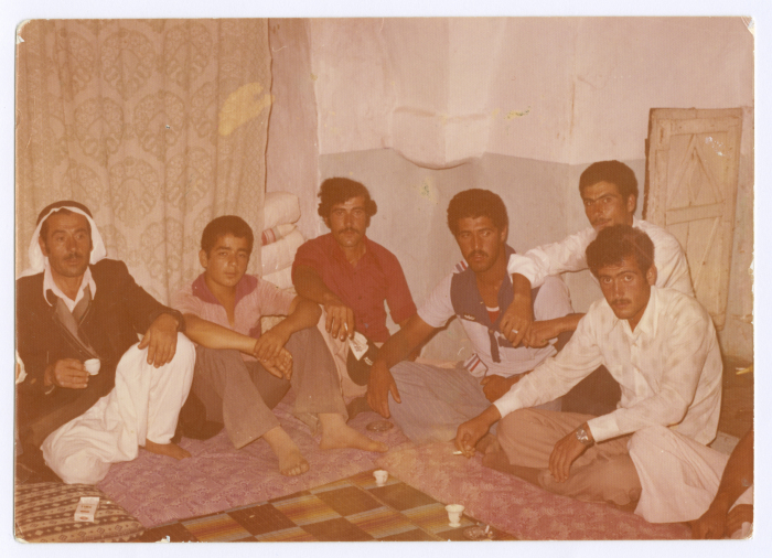 Men from Silwad Village at their friend's engagement party