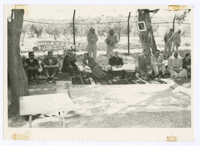 Legal persons on a visit to Haza' Basha al-Majaly; a Jordanian Politician