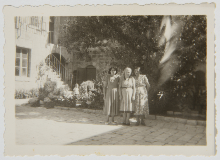 Salwa Ashrawi at the Jaffa Gate in Jerusalem