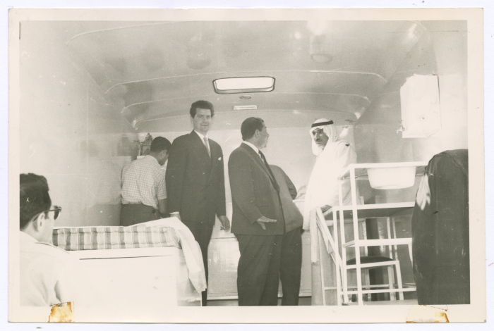 People in the mobile clinic