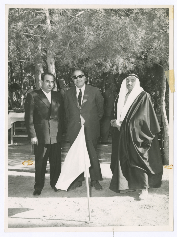 The grand luncheon; hosted by the Chairman of the National Assembly, Sa'ed Basha al-Mughni, in honor of King Hussein of Jordan upon his return from Europe.