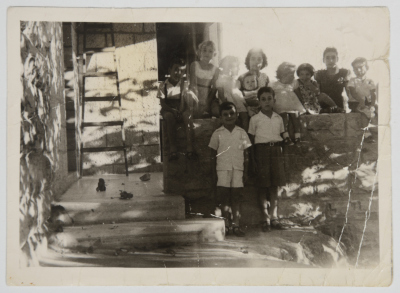 A group photo at Qustandi Qanaze's house in Nazareth