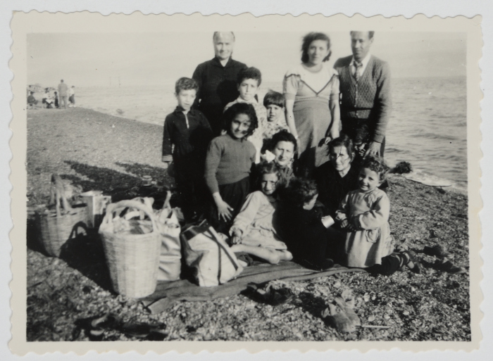 A photo of Emile Ashrawi's family on a trip to the Jordan River