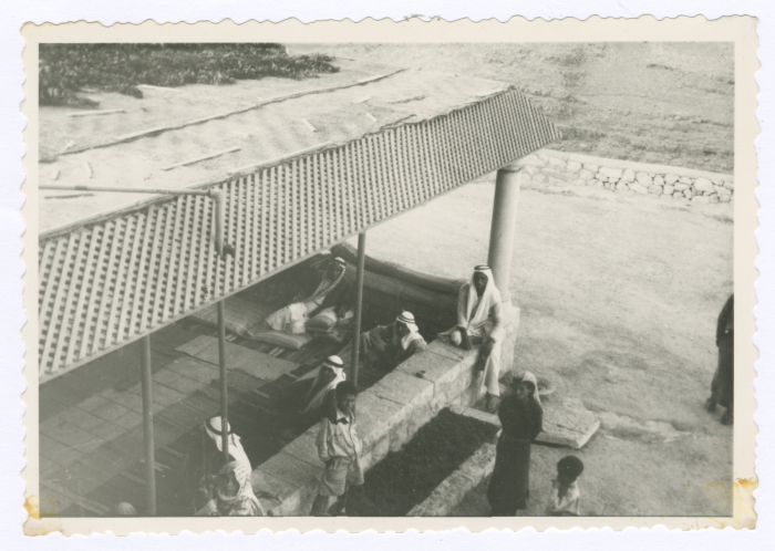 Men at the house of the Sheikh of the Ta'amreh Family