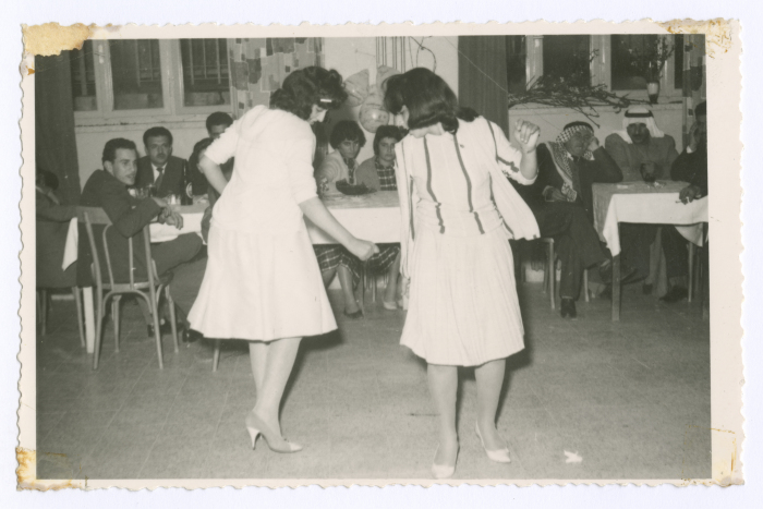 Two relatives dancing at the New Year's Eve celebration