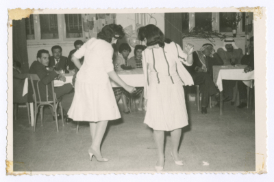 Two relatives dancing at the New Year