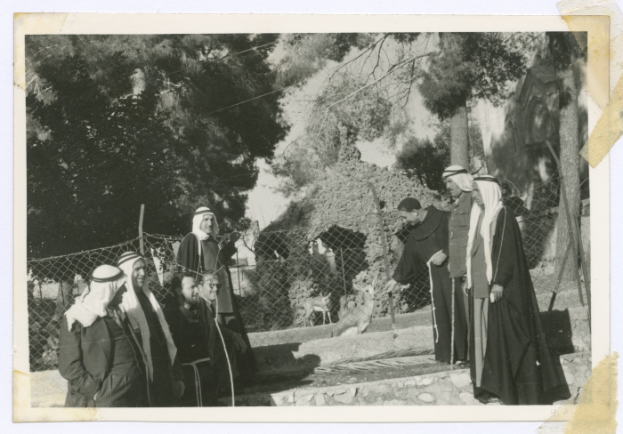 Muhammad Salem adh-Dhuwayb with a Group of People in the Gazelle Farm in al-Qubaiba Village