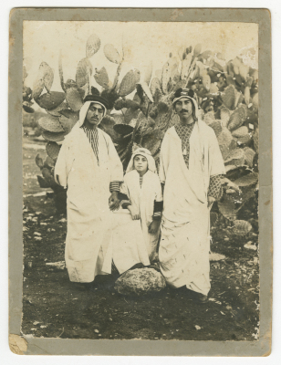 Abdel-Salam al-Barqawi; right, with his brother and nephew